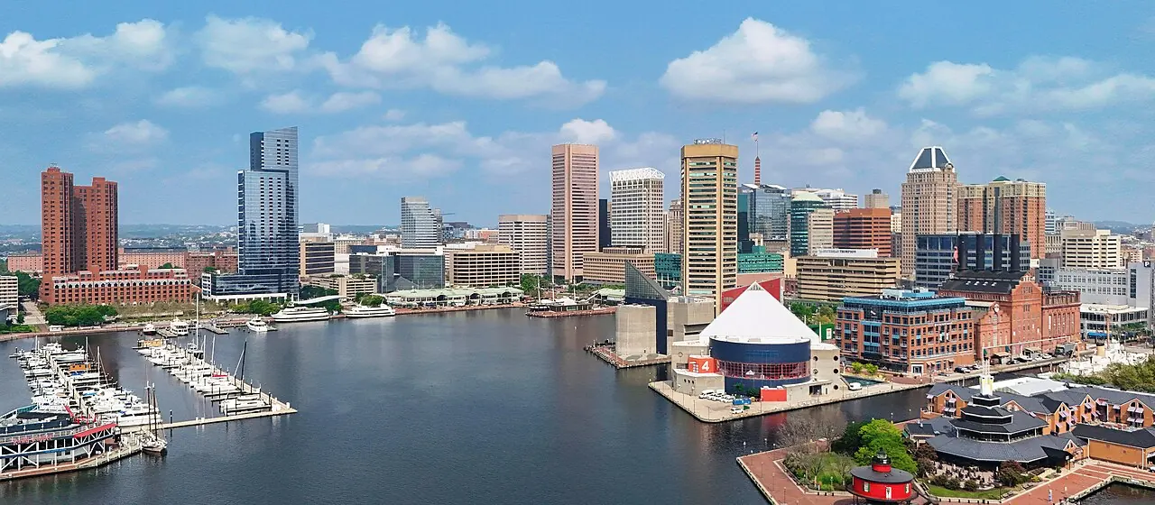 Baltimore skyline across the Inner Harbor